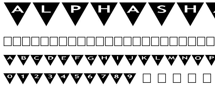 AlphaShapes triangles 2 font